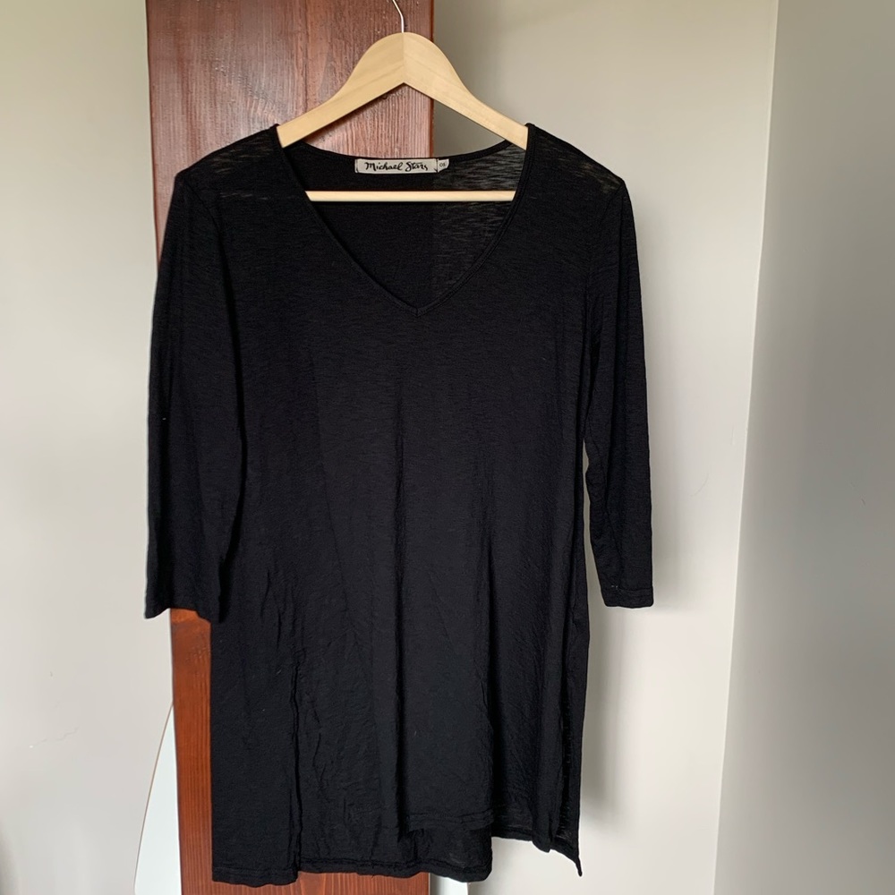 NWOT Michael Stars 3/4 Lengh Sleeve V Neck Tunic